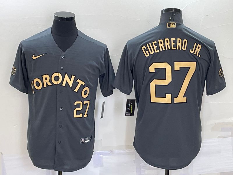 Men Toronto Blue Jays #27 Guerrero jr Grey 2022 All Star Nike MLB Jerseys->san francisco giants->MLB Jersey